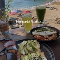 Comida frente al mar